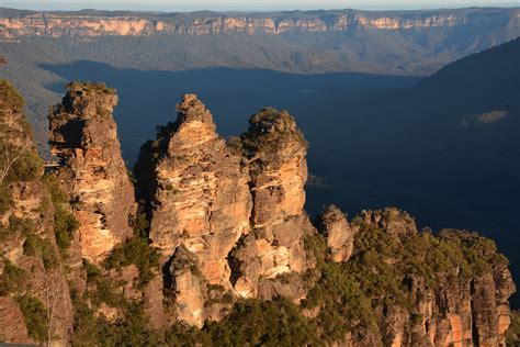 Download Nature Landscape Three Sisters Australia Katoomba Cliff Blue