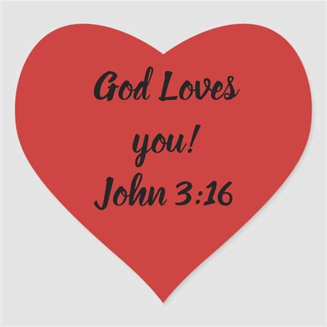 God Loves You Heart Sticker Zazzle I Love You God God Loves Me
