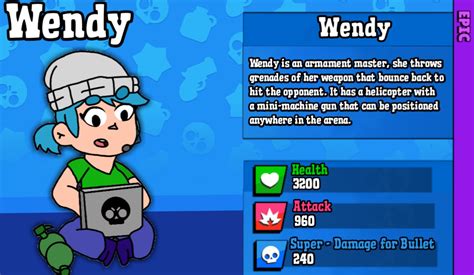 For more information see supercell's fan content policy. New Brawler Idea! Wendy : Brawlstars