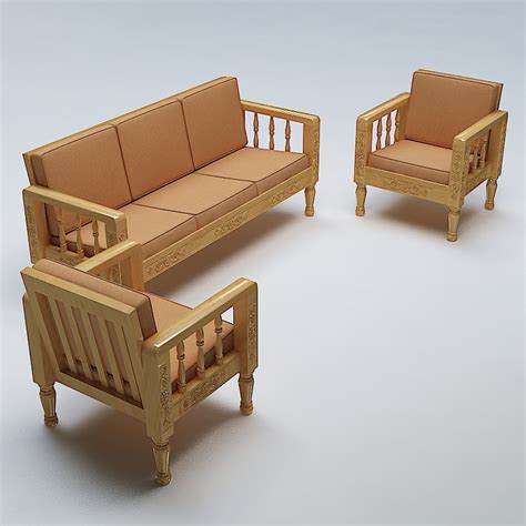 They are available in a variety of wood. sofa set wooden 3d max