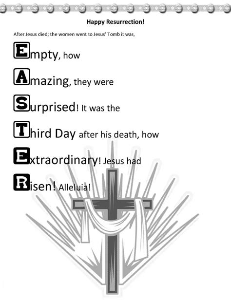 Easter Acrostic Poem About Jesus