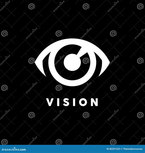 Abstract Vision Logo With Eye Icon Concept Vector Illustration Stock