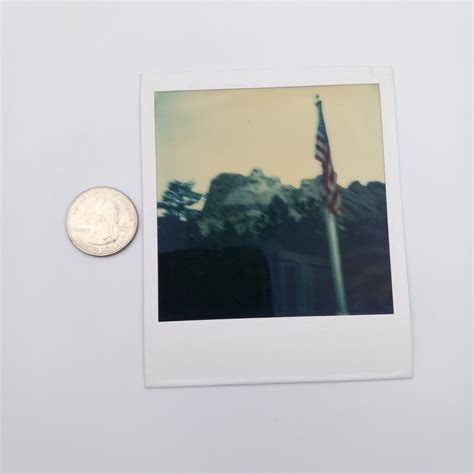 Vintage Polaroid Photo Blurry Mount Rushmore South Dakota Found Art Snapshot Ebay