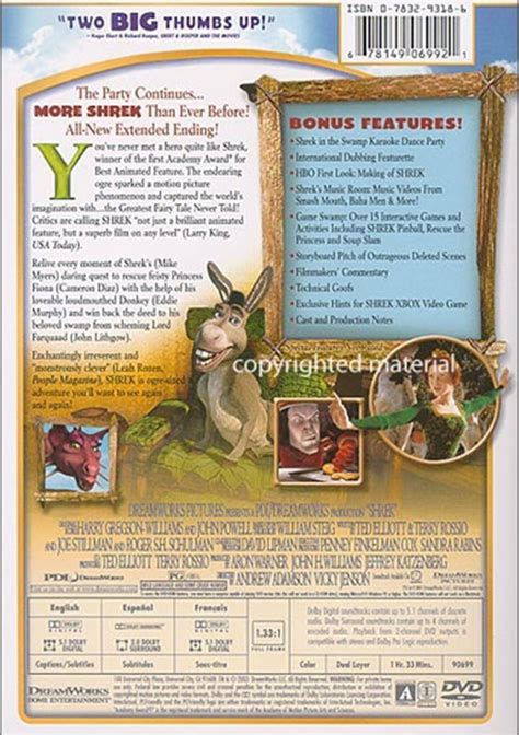 Shrek Fullscreen Dvd 2001 Dvd Empire