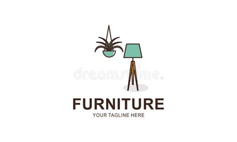 Interior Minimalist Room Gallery Furniture Logo Design Vector Stock