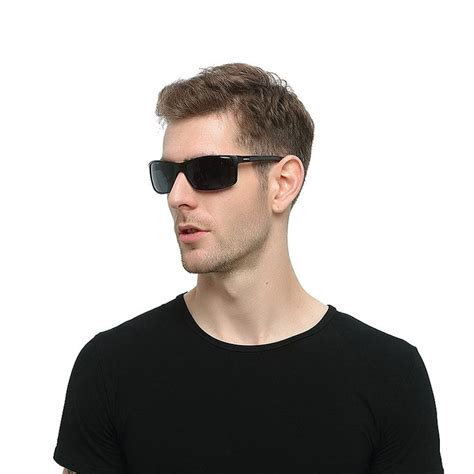 soxick polarized sports sunglasses for men hd driving glasses al mg metal frame ultra black 1