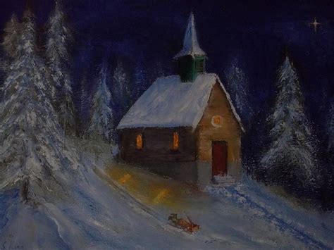 Snow Country Church Painting By Stephen King Fine Art America