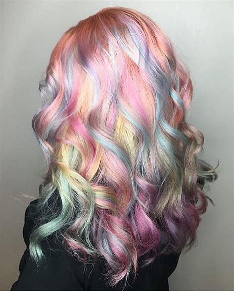 pastel rainbow hair rainbow hair color hair color pastel ombre hair color cool hair color