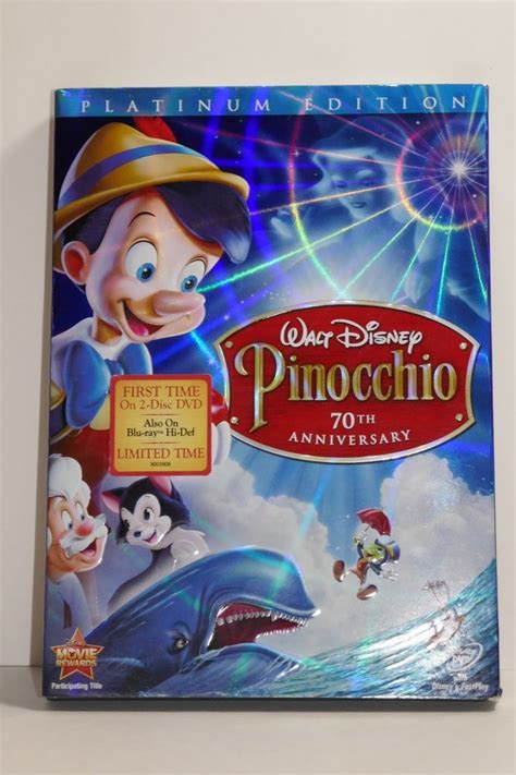 Walt Disney Pinocchio Dvd 2009 2 Disc Set 70th Anniversary Platinum Edition Disney