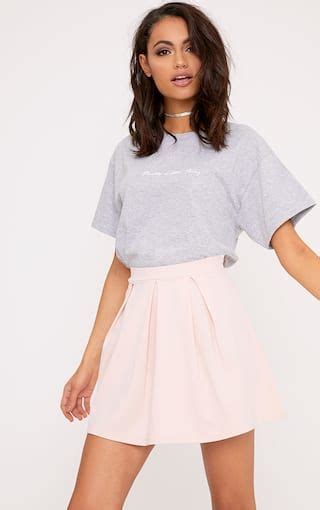 Rosabela Blush Box Pleat Skater Mini Skirt Mini Skirts A Line Mini Skirt Skater Skirt Outfit