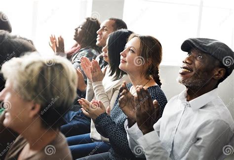 Audience Applaud Clapping Happiness Appreciation Training Concept Stock