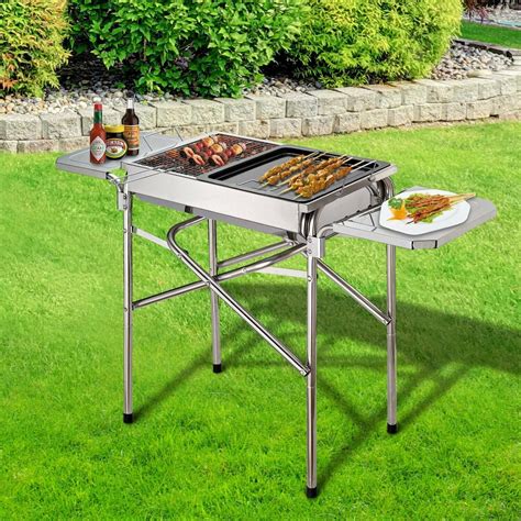 Discover contact grills on amazon.com at a great price. 27" Portable BBQ Grill Kebab Barbecue Charcoal Stainless