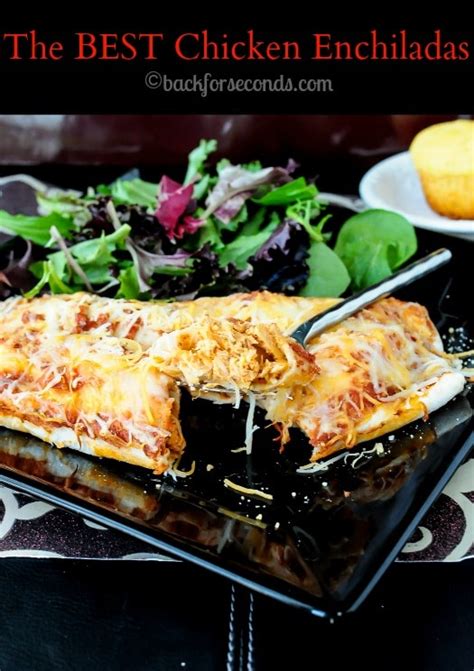 This crock pot chicken enchilada is not my typical southern recipe, but it is a delicious mexican slow cooker recipe that my family enjoys. Creamy Chicken Enchiladas - Back for Seconds