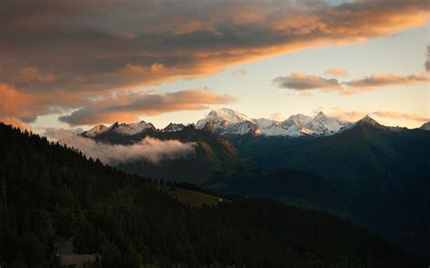 Wallpaper Landscape Sunset Hill Nature Sky Sunrise Evening