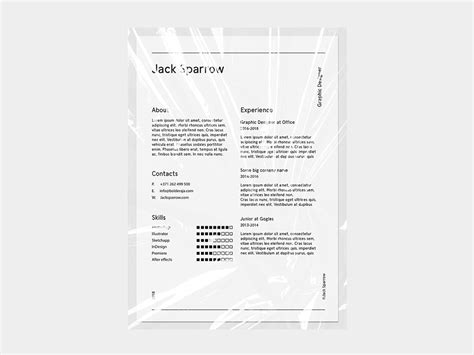 Free Gray Word Resume Template With Minimal Design
