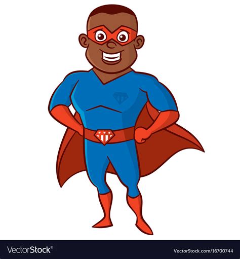 Superhero Man Cartoon Character Royalty Free Vector Image