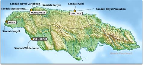 Map Of Sandals Resorts In Jamaica World Map
