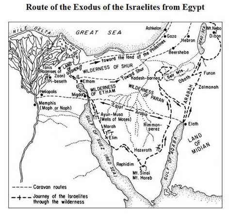 Journey Of The Israelites Through The Wilderness Exodus Bible Bible