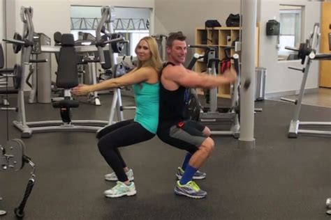 Partner Exercises Back To Back Squats