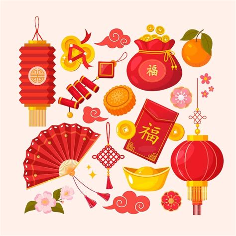Premium Vector Elements Collection For Chinese New Year Celebration