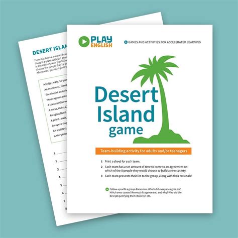 Printable Team Game Desert Island Team Building Activity Etsy