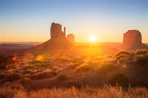 Monument Valley Sunrise Monument Valley Navajo Nation Usa Hd Wallpaper