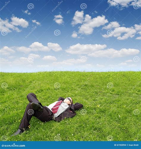 Businessman Stock Photo Image Of Heaven Grass Prosperity 6192094