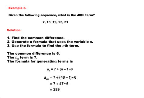 Math Example Sequences And Series Finding The Nth Term Of An Arithmetic Sequence Example 3
