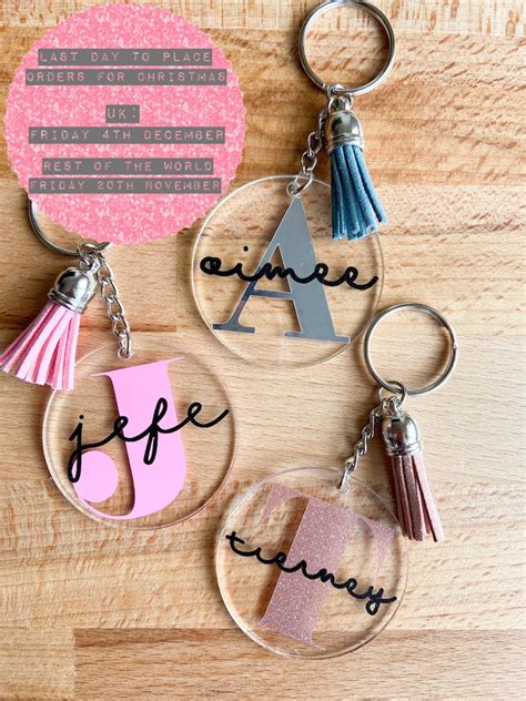 Personalised Keyring Personalised Name Keychain Acrylic Custom Etsy