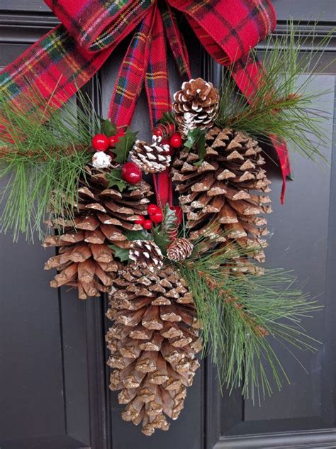 Pine Cone Swag Door Decor Christmas Decor Large Pine Cone Decor