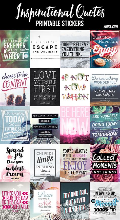 I really hope for you that with these inspirational quotes you can enjoy the success of. Inspirational Quotes Printable Stickers by MysticEmma on ...