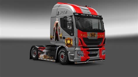 Euro Truck Simulator 2 Na Ps4 - Skin - God of War III PS4 Iveco Hi-Way Para V.1.7.0 By: Supra - Blog Euro Truck 2 - Mods ETS2