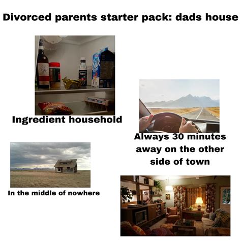 Divorced Parents Starter Pack Rstarterpacks