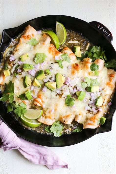 Sour Cream And Green Chile Chicken Enchiladas The Defined Dish Chile