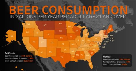 mapped beer consumption in america business news