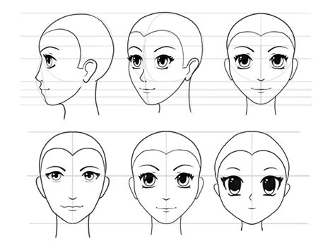Cómo Dibujar Cabezas Y Caras De Anime