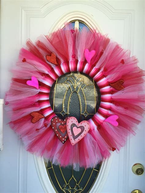 Valentines Day Tulle Wreath Tulle Wreath Wreaths Halloween Wreath