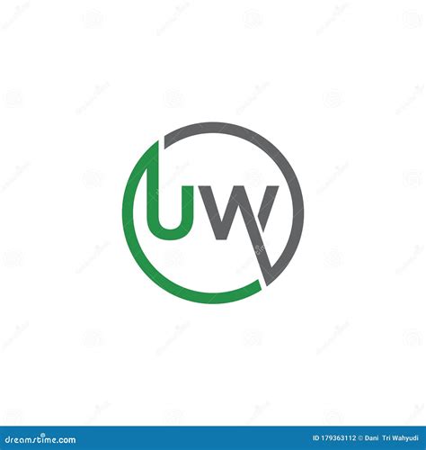 Uw Letter Logo Icon Design Template Elements Stock Vector