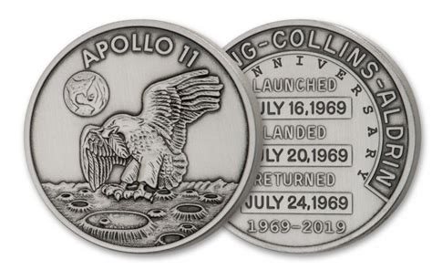 Apollo 11 Robbins Medals 50th Anniversary 3 Pc Commemorative Set Cag
