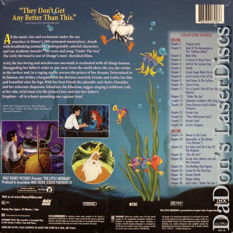 The Little Mermaid Laserdisc Rare Laserdiscs Ac 3 Dolby Digital