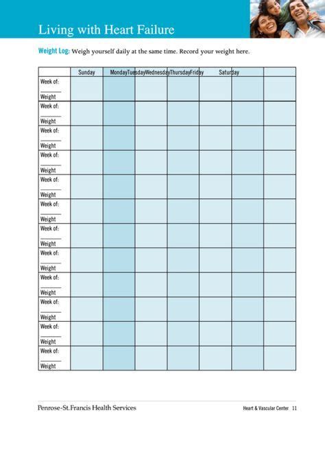 daily weight chart heres   printable living