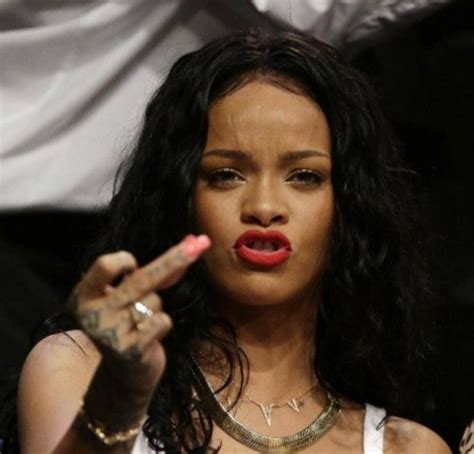 Rihanna Middle Finger Tumblr