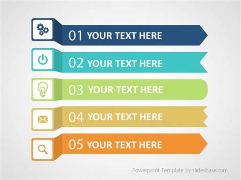 Colorful Infographic List Powerpoint Template Powerpoint Templates