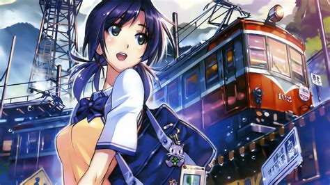 Anime Anime Girls Train Schoolgirls Rail Wars Wallpapers Hd