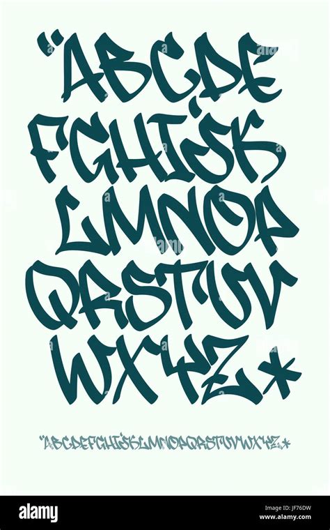 Writing Font Typography Daub Graffiti Grafitti Alphabet Vector