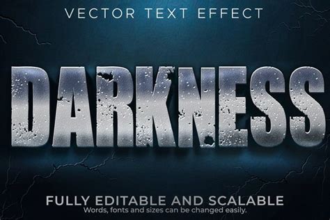 Darkness Text Effect Editable Metallic And Eroded Text Styl 1586486