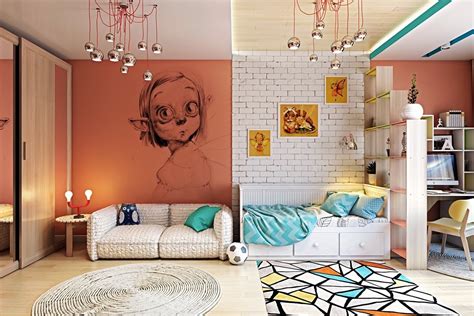 View in gallery add energizing color to the kids' bedroom with cool stripes [design: 25 Bedroom Paint Ideas For Teenage Girl - RooHome ...