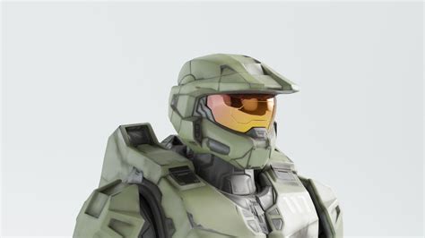 3d Model Master Chief From Halo Infinite Rigged Vr Ar Low Poly