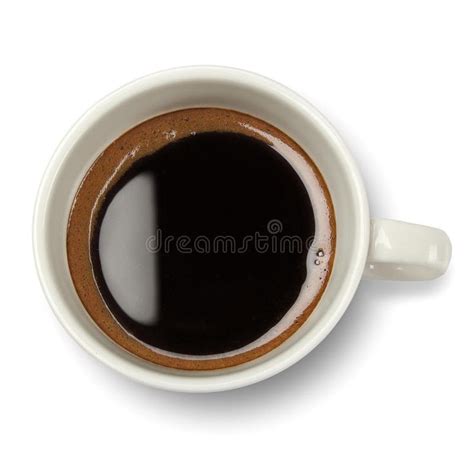 A Cup Of Black Coffee On A White Background Royalty Images And