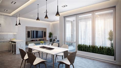 Open Living Room Apartment Interior Design Ideas